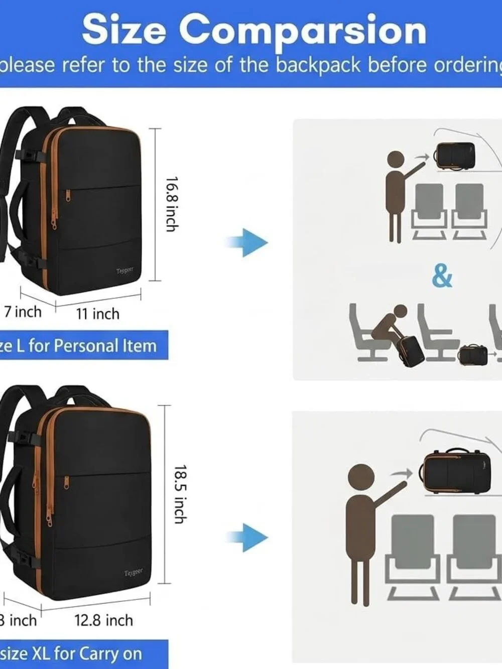 Backpack for Women, Carry on Backpack with Laptop Compartment | Travel Laptop Mo - Picture 5 of 7